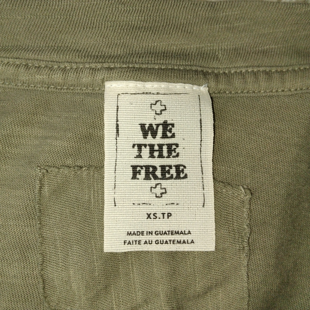 New Free People Arden Tee Long Sleeve Oversize Olive Washed Army Green S… - Picture 11 of 14